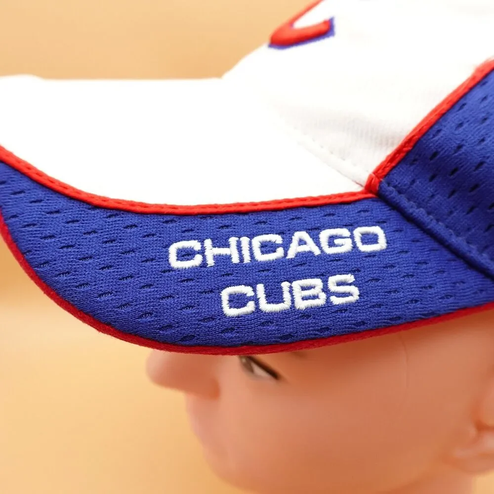 Chicago Cubs Hat Cap Strap Back White Blue Red Mens MLB Baseball One Size